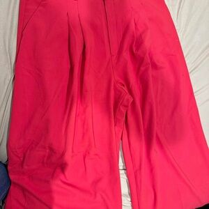 Maeve Wide Leg Pants in Vibrant Pink